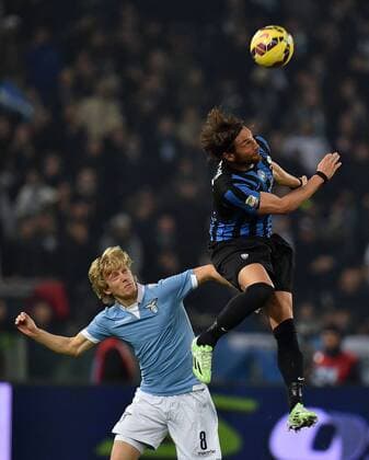 Dusan Basta Lazio, Rolando Bianchi Atalanta Roma 13-12-2014 Stadio Olimpico, Football Champions Serie A Lazio Rom vs Atalanta Bergamo andreaxstaccioli