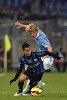 Maximiliano Rodriguez Atalanta, Dusan Basta Lazio Roma 13-12-2014 Stadio Olimpico, Football Champions Serie A Lazio Rom vs Atalanta Bergamo andreaxstaccioli