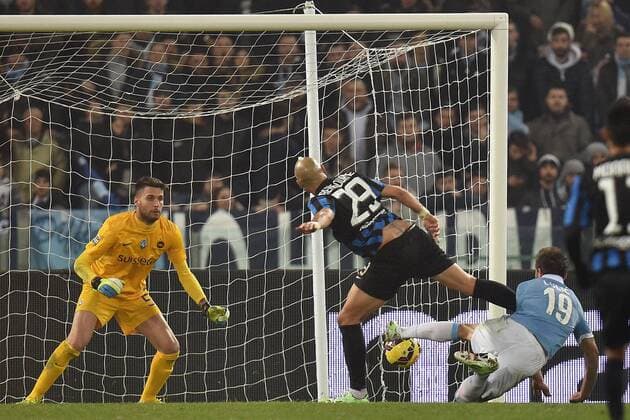 Senad Lulic Lazio 3-0 Goal celebration Roma 13-12-2014 Stadio Olimpico, Football Champions Serie A Lazio Rom vs Atalanta Bergamo andreaxstaccioli