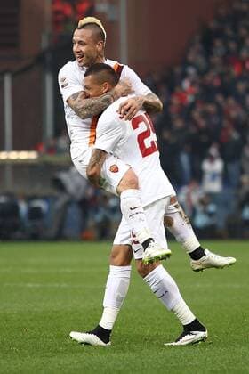 Aktuell Fußball, Italien, Serie A, CFC Genua - AS Rom IPP20141214 Football - soccer: Serie A, CFC Genua 1893 FC - AS Rom, radja nainggolan xHOCHxZWEIx xItalyxPhotoxPressx 