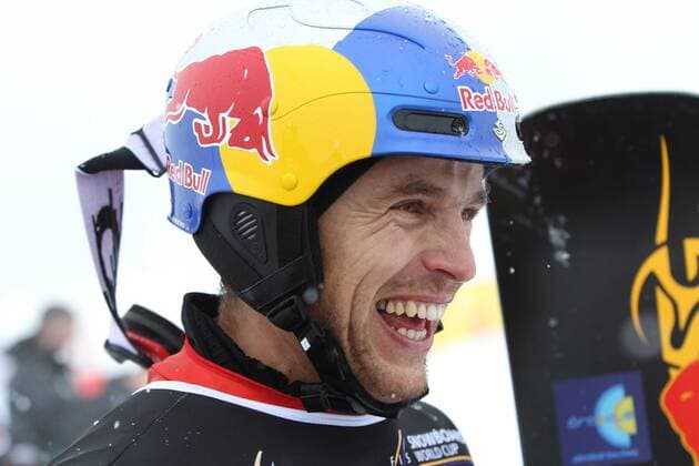 SNOWBOARD - FIS WC Carezza, qualification CAREZZA,ITALY,16.DEC.14 - SNOWBOARD - FIS World Cup, parallel giant slalom, men. Image shows Roland Fischnaller (ITA).