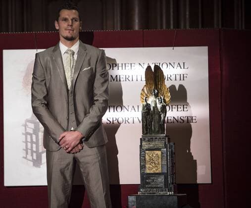 - BRUSSELS, BELGIUM: Former Red Devil Daniel Van Buyten pictured during the award ceremony for the National Trophy of Sports Merit 2014 (Trophee National du Merite Sportif - Nationale Trofee voor Sportverdienste), at the Brussels City Hall, Thursday 18 December 2014. JASPERxJACOBS  x04524809x