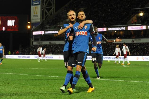 Yannick Ferreira Carrasco (Monaco) Valere germain (Monaco) FOOTBALL : FC Metz vs AS Monaco - Ligue 1 - 20 12 2014 N.LeGouicFEP 