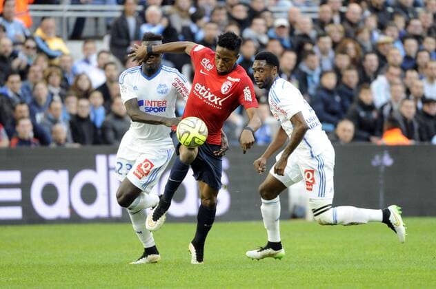 Aktuell Fußball, Frankreich, Ligue 1, Olympique marseille - OSC Lille Divock ORIGI - NICOLAS NKOULOU FOOTBALL : Marseille vs Lille- Ligue 1 - 21 12 2014 FEP Panoramic 