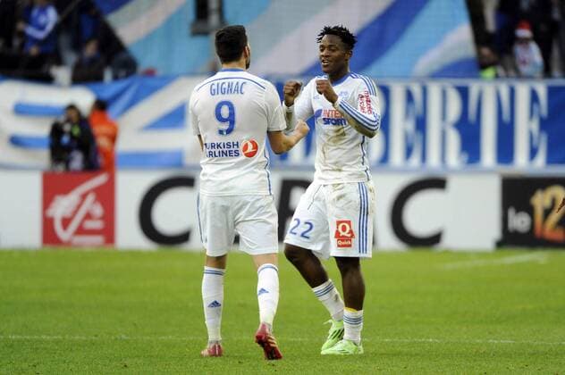 Aktuell Fußball, Frankreich, Ligue 1, Olympique Marseille - OSC Lille Michy BATSHUAYI - ATTITUDE - JOIE FOOTBALL : Marseille vs Lille- Ligue 1 - 21 12 2014 FEP Panoramic 