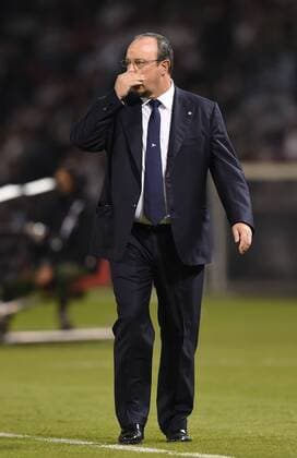FUSSBALL INTERNATIONAL Supercoppa Italia Finale 2014 in Doha Juventus Turin - SSC Neapel 22.12.2014 Trainer Rafael Benitez (SSC Neapel) 