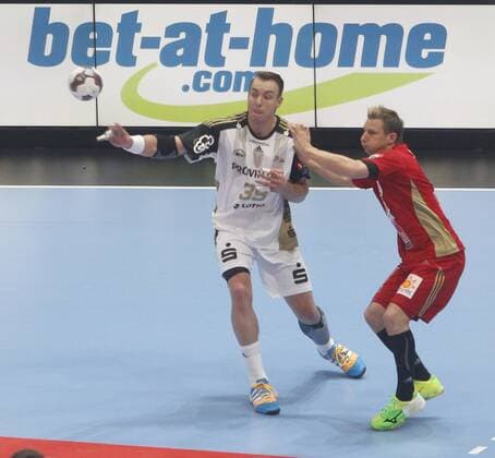 MKB-MVM Veszprem - THW Kiel Handball Final 4 Lanxess Arena Köln Deutschland Filip Jicha (THW Kiel) Bet-At-Home.com