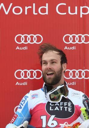 ALPINE SKIING - FIS WC Santa Caterina SANTA CATERINA,ITALY,28.DEC.14 - ALPINE SKIING - FIS World Cup, downhill men, award ceremony. Image shows Travis Ganong (USA).