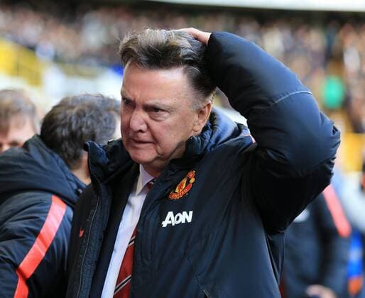 Manchester United ManU s Louis Van Gaal looks on Barclays Premier League - Tottenham Hotspur vs Manchester United - White Hart Lane - England - 28th December 2014 - Picture David Klein Sportimage EDITORIAL USE ONLY. No use with unauthorised audio, video, data, fixture lists, club league logos or live services. Online in-match use limited to 120 images, no video emulation. No use in betting, games or single club league player publications.