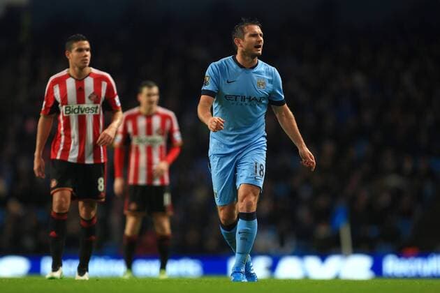 Frank Lampard of Manchester City - Manchester City vs. Sunderland - Barclay s Premier League - Etihad Stadium - Manchester - 28 12 2014 Pic Philip Oldham Sportimage EDITORIAL USE ONLY. No use with unauthorised audio, video, data, fixture lists, club league logos or live services. Online in-match use limited to 120 images, no video emulation. No use in betting, games or single club league player publications.