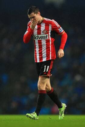 Adam Johnson of Sunderland looks dejected - Manchester City vs. Sunderland - Barclay s Premier League - Etihad Stadium - Manchester - 28 12 2014 Pic Philip Oldham Sportimage EDITORIAL USE ONLY. No use with unauthorised audio, video, data, fixture lists, club league logos or live services. Online in-match use limited to 120 images, no video emulation. No use in betting, games or single club league player publications.
