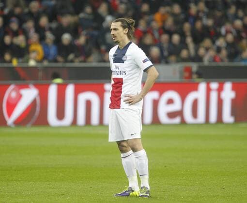 Bayer 04 Leverkusen - Paris Saint Germain (PSG) UEFA Champion League Saison 2013 2014 BayArena Leverkusen Deutschland Datum: 18.2.2014 Zlatan Ibrahimovic (PSG) -