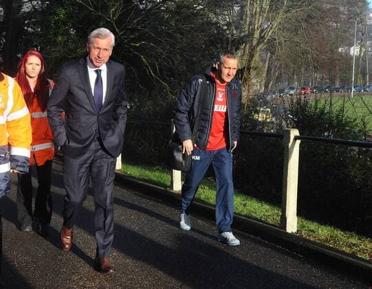 Football - 2014 2015 FA Cup - Third Round: Dover Athletic vs. Crystal Palace New Crystal Palace manager Alan Pardew arrives at the Crabble Athletic Ground. COLORSPORT ANDREW COWIE 