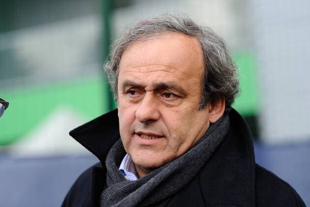 Michel Platini (president uefa et ancien vert) FOOTBALL : Saint Etienne vs Nancy - Coupe de France - 04 01 2015 FredericChambert Panoramic 