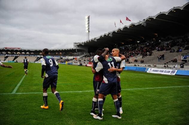 Penalty reussi et joie Thomas Toure (gir) FOOTBALL : Bordeaux vs Toulouse - 32eme de Finale Coupe de France - 04 01 2015 ThierryBreton Panoramic 