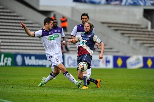 Jaroslav Plasil (gir) FOOTBALL : Bordeaux vs Toulouse - 32eme de Finale Coupe de France - 04 01 2015 ThierryBreton Panoramic 