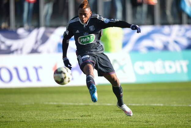 Clinton Njie (ol) FOOTBALL : Lens vs Lyon - Coupe de France - 32eme - 04 01 2015 AnthonyBIBARD FEP Panoramic 