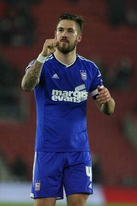 Football - 2014 2015 FA Cup - Third Round: Southampton vs. Ipswich Town Luke Chambers of Ipswich Town salutes the traveling Ipswich Town support at the final whistle at St Mary s Stadium Southampton Colorsport Shaun Boggust 
