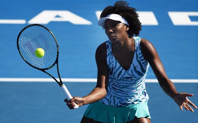 06.01.2015. Auckland, New Zealand. ASB Classic WTA Tennis Damen International. USA s Venus Williams in action during her first round singles match on Day 2 at the ASB Classic WTA International. xAndrewxCornagax xwwnzx  ActionPlus11587384