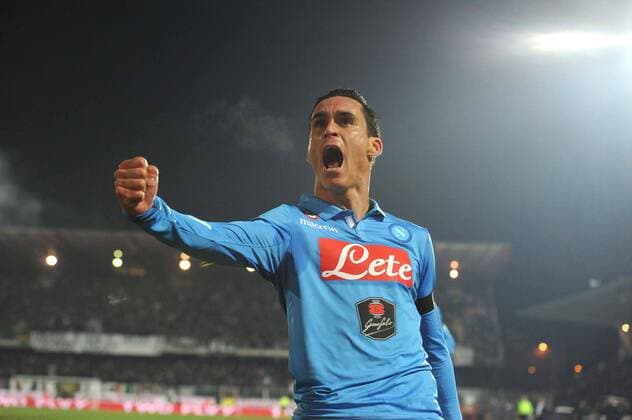 Serie A, AC Cesena - SSC Neapel Jubel Jose Maria Callejon xHOCHxZWEIx xItalyxPhotoxPressx 