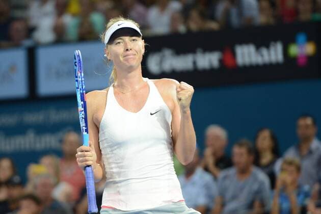 Jan 6, 2015 - Brisbane, Queensland, Australia - MARIA SHARAPOVA plays a shot in her second round match on day three of the Brisbane International Tennis Tournament at the Queensland Tennis Centre. Tennis 2015 - Brisbane International - Day 3 - ZUMAl132