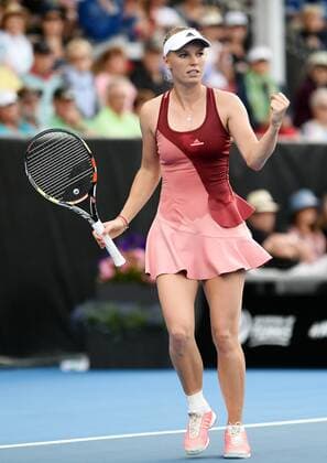 09.01.2015. Auckland, New Zealand. ASB Classic WTA Tennis Damen International. Denmark s Caroline Wozniacki during Semi Finals day at the ASB Classic WTA International. xAndrewxCornagax xwww.photosport.co.nzx  ActionPlus11587870