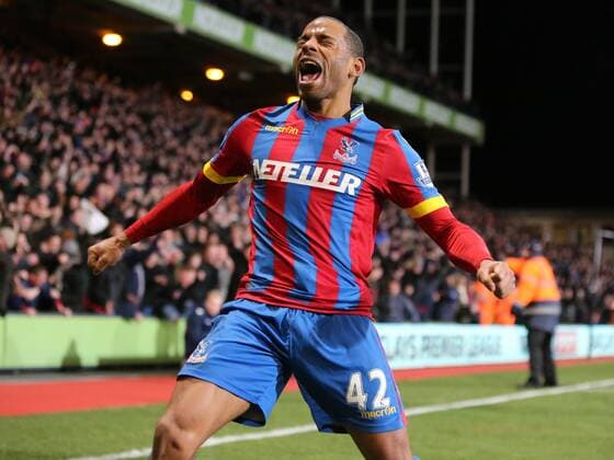 Aktuell FuÃŸball, England, Premier League, Crystal Palace - Tottenham Hotspur 11.01.2015. London, England. Barclays Premier League. Crystal Palace versus Tottenham Hotspur. Jason Puncheon celebrates Palaces 2nd goal xJasonxHearnx  ActionPlus11588395
