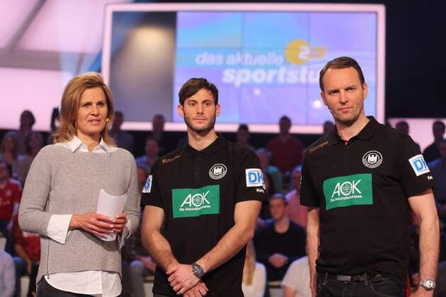 KATRIN MUELLER-HOHENSTEIN, UWE GENSHEIMER, DAGUR SIGURDSSON DAS AKTUELLE SPORTSTUDIO ZDF 