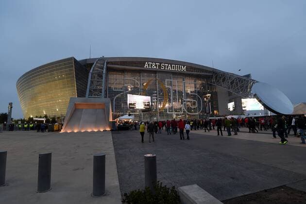A general view of AT&T stadium prior to the College Football Playoff National Championship, in Arlington, Texas on January 12, 2015.  ARL20150112504 SHANExROPER