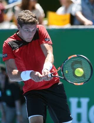 13.01.2015. Auckland, New Zealand. Spain s Pablo Carreno Busta during his first round singles match on Day 2 at the Heineken Open. Festival of Tennis, ATP Tennis Herren World Tour. ASB Tennis Centre, Auckland, New Zealand. Tuesday 13 January 2015. xAndrewxCornagax  ActionPlus11588948