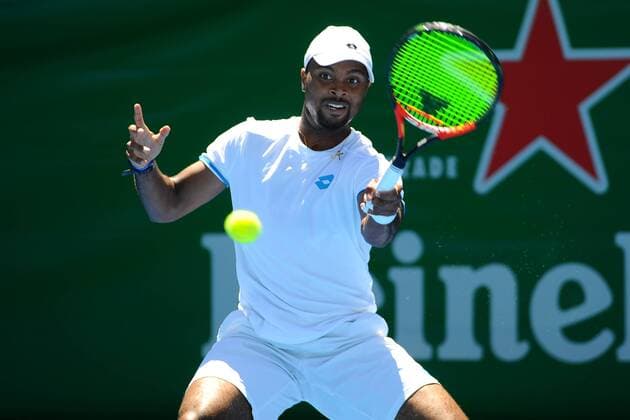 13.01.2015. Auckland, New Zealand. Donald Young from the USA during his singles match at the Heineken Open. ASB Tennis Centre, Auckland, New Zealand. Tuesday 13 January 2015. xChrisxSymesx  ActionPlus11588969