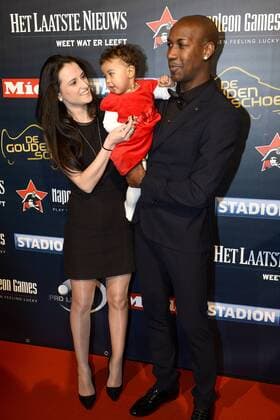 - LINT, BELGIUM: Royal Mouscron-Peruwelz s Steeven Langil and his partner pictured on the red carpet at the arrival for the 61th edition of the Golden Shoe award ceremony, Wednesday 14 January 2015, in Lint. The Golden Shoe (Gouden Schoen Soulier d Or) is an award for the best soccer player of the Belgian Jupiler Pro League championship during the calender year 2014. DIRKxWAEM  x04538032x