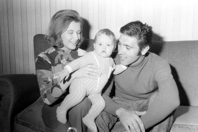 Eddy Merckx (Belgien) mit seiner Frau Claudine und Tochter Sabrina