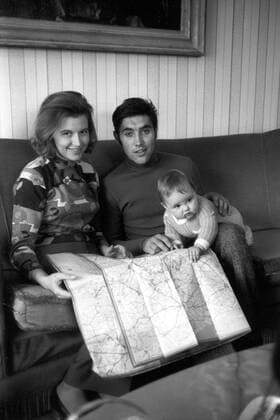 Eddy Merckx (Belgien) mit seiner Frau Claudine und Tochter Sabrina