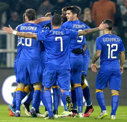 Esultanza Juventus dopo gol, goal celebration Coppa Italia Juventus Turin - Hellas Verona filippoxalfero