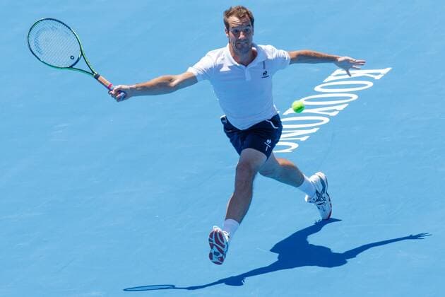 January 16, 2015: Richard Gasquet (FRA) in action on day 4 of the 2015 Kooyong Classic tournament at the Kooyong Lawn Tennis Club in Melbourne, Australia. Sydney, Tennis 2015: Kooyong Classic JAN 16 - ZUMAc04_