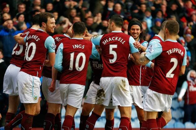 17.01.2015. Burnley, England. Barclays Premier League. Burnley versus Crystal Palace. Burnley defender Ben Mee celebrates scoring his teams first goal (1-0) in the 12th minute xPaulxKeevilx  ActionPlus11589977