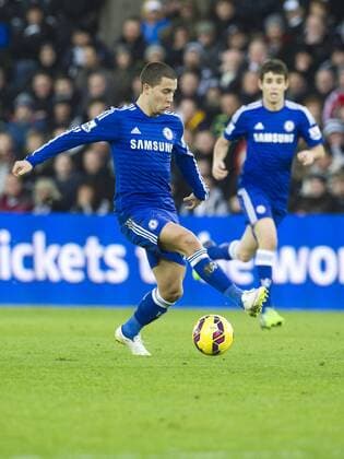 Football - 2014 2015 Premier League - Swansea City vs. Chelsea Eden Hazard of Chelsea at The Liberty Stadium. COLORSPORT WINSTON BYNORTH