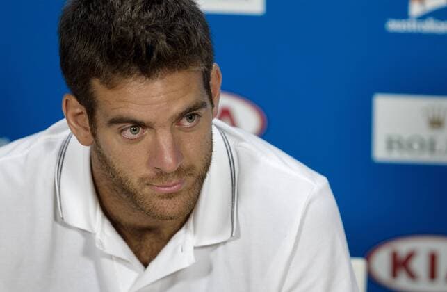 TENNIS - ATP Tennis Herren Australian Open 2015 MELBOURNE,AUSTRALIA,18.JAN.15 - TENNIS - ATP World Tour, Grand Slam, Australian Open, preview. Image shows Juan Martin del Potro (ARG).
