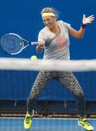 TENNIS - WTA Tennis Damen Australian Open 2015 MELBOURNE,AUSTRALIA,18.JAN.15 - TENNIS - WTA Tour, Grand Slam, Australian Open, training. Image shows Victoria Azarenka (BLR).