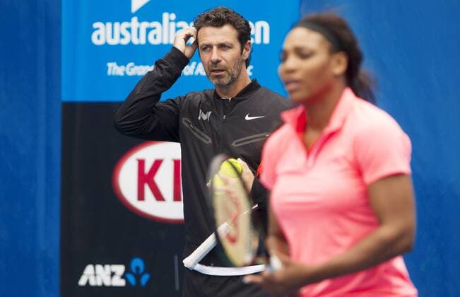 TENNIS - WTA Tennis Damen Australian Open 2015 MELBOURNE,AUSTRALIA,18.JAN.15 - TENNIS - WTA Tour, Grand Slam, Australian Open, training. Image shows Patrick Mouratoglou and Serena Williams (USA).