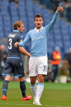 Miroslav Klose Lazio. Roma 18-01-2015 Stadio Olimpico. Football Calcio 2014 2015 Serie A. Lazio Rom vs SSC Neapel AntoniettaxBaldassarre