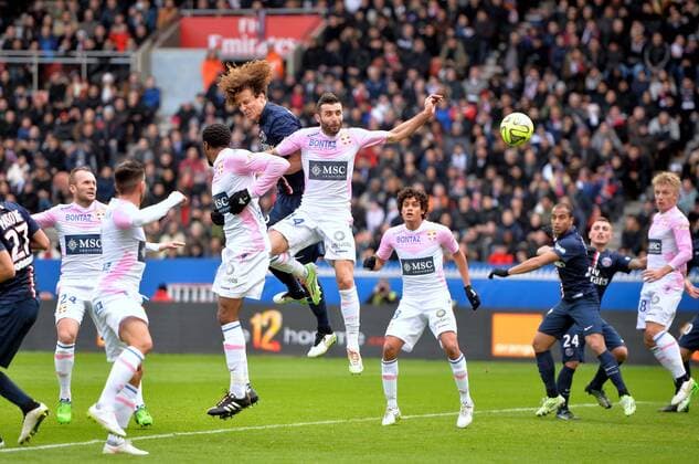 But David Luiz (psg) FOOTBALL : Paris St Germain (PSG) vs Evian Thonon Gaillard - Ligue 1 - 18 01 2015 AnthonyBIBARDFEP 