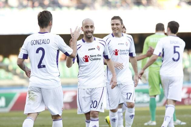 IPP20150118 Football - soccer: Serie A, Chievo Verona vs. AC Florenz (ACF Fiorentina) - Gonzalo Rodriguez xHOCHxZWEIx xItalyxPhotoxPressx 
