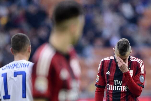 Enttäuschung Jeremy Menez Milan - Mailand, Italien - Fussball, Serie A - AC Mailand vs. Atalanta Bergamo - giuseppexceleste