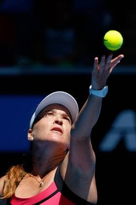 January 19, 2015: Alexandra Dulgheru (ROU) in action in a 1st round match on day one of the 2015 Australian Open grand slam tennis tournament at Melbourne Park in Melbourne, Australia. SydneyTennis 2015: Australian Open JAN 19 - ZUMAc04_