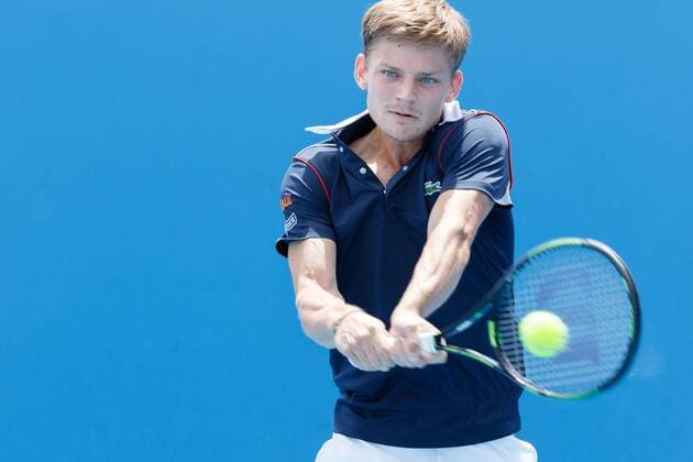 January 19, 2015: 20th seed David Goffin (BEL) in action in a 1st round match on day one of the 2015 Australian Open grand slam tennis tournament at Melbourne Park in Melbourne, Australia. SydneyTennis 2015: Australian Open JAN 19 - ZUMAc04_