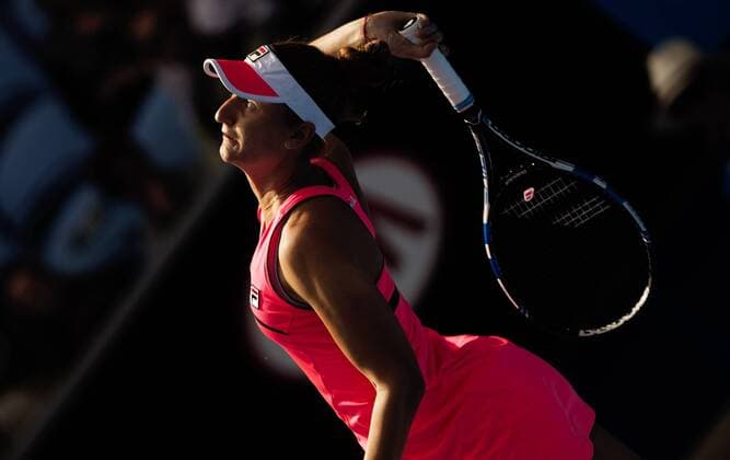TENNIS - WTA Tennis Damen Australian Open 2015 MELBOURNE,AUSTRALIA,19.JAN.15 - TENNIS - WTA Tour, Grand Slam, Australian Open. Image shows Irina-Camelia Begu (ROU).