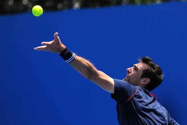 Jeremy Chardy (FRA) TENNIS : Open d Australie - Melbourne - 19 01 2015 TennisMagazine Panoramlc 