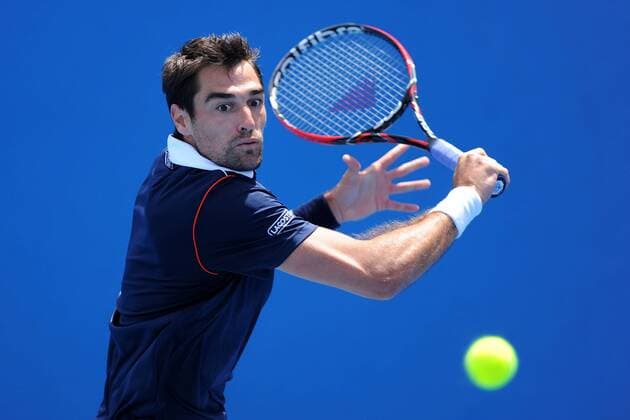 Jeremy Chardy (FRA) TENNIS : Open d Australie - Melbourne - 19 01 2015 TennisMagazine Panoramlc 